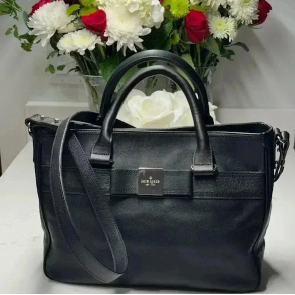 Kate Spade Primrose Hill Goldie Bow Leather Tote Shoulder Bag EUC.